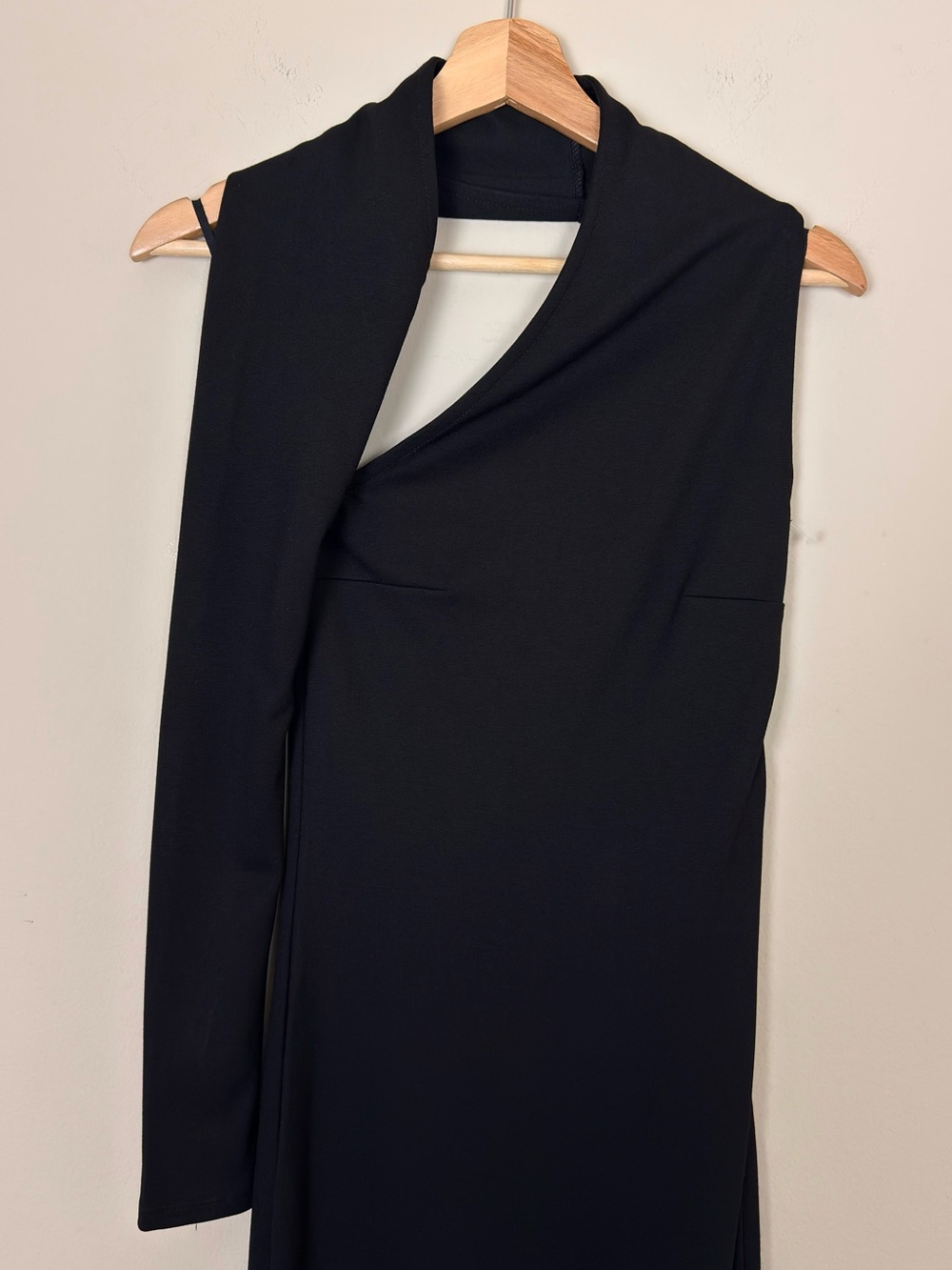 Marcella NYC Manhattan One Shoulder Gown European Ponte Open Back Halter Gown S - Picture 13 of 15